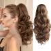 Copper Brown Wavy Ponytail Extension Claw 16 - Synthetic Clip-in Hair Piece for Women - Brown 6 oz - #12 Brown - Buy Online on GoSupps.com