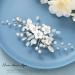 Latious Silver Flower Bridal Hair Clip with Rhinestones and Pearls - Wedding Hair Barrette for Women and Girls - Buy Online on GoSupps.com