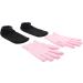 Pink Gloves Black Socks Moisturizing Spa Set Gel Essential Oil for Soft Hands Feet - Buy Online on GoSupps.com