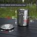 2Pcs Foldable Camping Cups & Mugs Pot Set | 304 Food-Grade Stainless Steel | Outdoor Cookware with Vented Lid | 33oz Big & 24oz Small - Buy Online on GoSupps.com