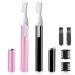 Electric Eyebrow Trimmer for Women, Facial Hair Painless Razor Removal for Men, Mini Epilator for Bikini, Remover for Face, Chin, Peach Puzz, Lips, Body, Arms, Legs, Powered by Battery (not Included) Pink, Black