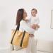 SONARIN Large Capacity Waterproof Baby Nappy Changing Tote Bag - Stylish Satchel Messenger Bag with Stroller Straps & Changing Mat Yellow - Buy Online on GoSupps.com