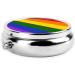 Rainbow Flag Mini Round Pill Box - 3 Compartment Travel Organizer for Home & Office - Portable Medicine Case - Buy Online on GoSupps.com