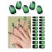 TrueShei nail foils |Green shading UV gel nail film | 20 PCs nail film self -adhesive |Gel Nail Stickers Gellack Wraps for Nagel Green Halo
