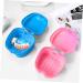 Minkissy Pink Plastic Tooth Box Set - 2 Ventilated Retainer Cases for Prosthesis - International Shipping Available - Buy Online on GoSupps.com