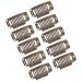 Perfeclan Set of 10 Brown 32mm Weft Clips for Hair Extensions - Durable Wig Clips for Easy Styling - Buy Online on GoSupps.com