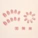 Square Pink Marble Design Press On Nails - 24Pcs Short Fake Nails for Women and Girls | DIY Removable Nail Art - Buy Online on GoSupps.com