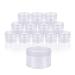 ZADAWERK Jars - plastic - 10 ml - 12 pieces - small container with screw lid - cosmetic jar transparent - for travel and storage - nail art cream jar Transparent 12 pieces - 10 ml