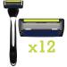ShaveMOB 6-Blade Men's Razor Kit - Flex Head Handle with Trimmer + 12 Refills | The Caveman Shaving Kit 12 Pack - Buy Online on GoSupps.com
