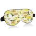 WELLDAY Sleep Mask Yellow Wildflowers Night Eye Shade Cover Soft Comfort Blindfold Blockout Light Adjustable Strap for Men Women
