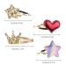 Star & Heart Hair Clips Set - 8 Multi-Colored Glitter Accessories for Girls | Perfect Children s Hair Clips - Buy Online on GoSupps.com