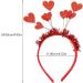 Luxshiny Glitter Heart Headband Red Heart Headband Cupid Hair Accessories for Party Festival Banquet Cosplay Alien Headdress Sequin Hair Hoop - Buy Online on GoSupps.com
