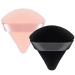 Patelai 2 Pcs Powder Puff Makeup Puff Triangle Powder Puff Soft Powder Sponge Reusable Triangle Sponges with Strap for Loose Powder Cosmetic Foundation Wet Dry Makeup (Black Nude)