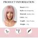 OUFEI Pink Bob Wig With Bangs Short Straight Wig For Women Synthetic Hair Wigs for Daily Party Cosplay Wear Pink(1059-1) - Buy Online on GoSupps.com
