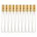 Enslz 10 ml 10 pieces glass spray bottle refillable perfume atomizer mini sample test bottle thin glass vials (gold)