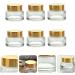 POPETPOP Lotion Travel Container Small Glass Containers 5.1X5.1X4CM Transparent Golden 1 - Buy Online on GoSupps.com