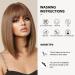 OUFEI Brown Bob Wig with Bangs - Short Synthetic Hair Wig for Women | Perfect for Daily Wear, Parties, and Cosplay - Buy Online on GoSupps.com