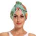 Orange Cashew Fruit Hair Towel 2 Pack Super Absorbent Hair Drying Towel Quick Dry Hair Turbans Head Towel with Button Twisty Wrap for Women Girls