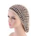 Minkissy 2 Pieces Sleeping Hair Nets - Crochet Long Hair Snood Turban for Women & Girls | Beige & Coffee - Buy Online on GoSupps.com