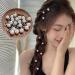 10 Pcs Mini Pearl Hair Clips Fashion Pearl Design Bangs Clips Wedding Braid Hair Decoration Accessories Exquisite Artificial Pearls Hair Clips for Women Girls Brides