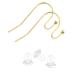 Earring Hooks 14K Gold Plated Hypoallergenic Ear Wires for Jewelry Making (200 PCS Earring Hooks+200 PCS Earring Backs) A-14K Gold