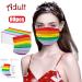 Ecnobia - 80 Pcs Disposable Safety Face_Masks Non-Woven Thick 3-Layer Breathable with Comfortable Elastic Earloop Mouth and Nose Protection New Upgraded Rainbow for Adults - Multicolored 80 count (Pack of 1) Multicolored - Buy Online on GoSupps.com