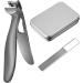 Nail Clippers Nail Clippers | Compact Nail Clippers for Men Stainless Steel Nail Clippers with Nail File for Elderly Wide Jaw Mouth Nail Clippers Grey - Buy Online on GoSupps.com