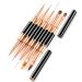 Simpls 5 Pieces Double Nail Art UV Gel Extension Brush Painting Tools French Stripe Drawing Liner Pen Manicure Parts