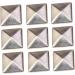 COHEALI 200 Pcs Metal Studs Pyramid Studs Flat Back Metal Spikes Rivet Studs Square Nail Self Made Hot Sheet Silverx2pcs Size 2x2pcs - Buy Online on GoSupps.com