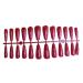 dijiusidy 24 Pieces Nails T Shape Extra Long Full Wrap False Nail Tips Women Decor Fingernail Supply Manicure Accessory red print