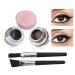 Eastuy Gel Eyeliner - 2-in-1 Waterproof Black and Brown Gel Eyeliner Set Smudge-Proof - Long-Lasting Gel Eyeliner for Makeup Shows Dates Women and Girls - Eastuy