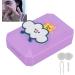 Verdant Touch Cartoon Contact Lens Case Kit - Purple Multi-Colored Holder & Tweezers Set for Easy Use | International Shipping Available - Buy Online on GoSupps.com