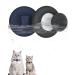 Simplethings waterproof Airtag dog collar anti-loss protective cover compatible with Apple Airtag GPS tracker silicone-air day holder for cat and dog collars black + midnight blue S-12mm