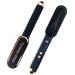 Black Hair Straightener Brush- Ionic Hair Straightening Brush & Iron Fast Heating 5 Temperature Setting with Anti-Scald & Auto-Off Safe Professional Hair Styling Tool for Women