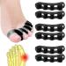 3Pairs Toe Separator Gel Toe Separators Stretchers Spacers Toe Spacer for Overlapping Toes to Relax Toes Toe Straighteners for Correct Bunions Manicure Spacer Running Yoga Pedicure(Black) 3pairs Black