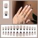 JUSTOTRY 24 Pcs Oval Pearls False Nails - Short Black French Press On Nails with Nail Glue - Funky Glossy Fake Nails for Women's Nail Art - Buy Online on GoSupps.com