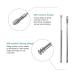 6 PCS High Grade Stainless Steel Ear Wax Removal Kit with Artificial Leather Storage Bag - Ear Cleansing Tool Set for Earwax Removal, Ear Pick, Ear Curette - Black - Buy Online on GoSupps.com