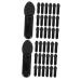 FOMIYES 200 Pcs Mini Eyeshadow Swab Makeup Brush Black Eyeshadow Lip Balm Foam Eyeshadow Lip Brush Mascara Wand Daily Use Lip Applicator Brush Cosmetics Brush Miss
