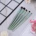 Portable Green Cosmetic Brush Set for Eyeshadow Powder Makeup Tool