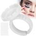 Disposable eyelid glue ring bowl 1.5 cm / 0.6 inch eyelash extension adhesive ring shell for transplanting eyelashes (100 packs in white)