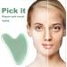 2 Partial Gua Sha Stones - Harz Anti-Aging Face Massage Tool for Meridian Clarity | Green Massage Stones for Face Neck Back & Legs - Buy Online on GoSupps.com