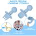 Vicloon Baby Fork and Spoon Set - 4Pcs Silicone Self Feeding Utensil for Easy Grip | Toddler Cutlery Kit for Infant & Children | First Led Training Weaning Spoons - Blue-light Green - Buy Online on GoSupps.com