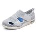 Homesally Diabetic Shoes for Men Women Surgical Footwear Orthopaedic Slippers Adjustable Wide Width Outdoor Walking Sneakers for Diabetic Feet Lightweight Walking Shoe 44.5EU/Lable48 Light Grey