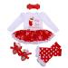 Winmany Newborn Baby Girls Christmas Romper Tutu Dress Outfit Headband Leg Warmer Shoes 3-6 Months Christmas Shoes