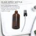 Balawin 2X 100ML Amber Glass Bottle with Black ATOMISER Sprays Refillable Container for Essential Oil/Aromatherapy Use - Buy Online on GoSupps.com