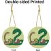 YYHHAOFA Sunflower Seeds Earthworm Snake Picture Christmas Ceramic Round Pendant Decoration - Festive Hanging Ornament for Stores and Homes -2.9 in - Buy Online on GoSupps.com