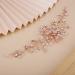 Teyglen Dainty Silver Gold Red Blue Rhinestone Flower Crystal Hair Comb - Bridal Wedding Hair Accessory (Rose Gold) - Buy Online on GoSupps.com