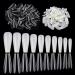 Noverlife 1200PCS Long Coffin False Nails Tips, 10 Sizes, Full Cover Ballerina Fakes Nails Acrylic Artificial Nail Art Manicure Finger Nails for Nail Salon DIY Nail Practice - Clear, Natural Clear & Natural