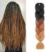 Shop Aomig Braids Extensions - 2PC Ombre Synthetic Hair 24 Strands for Box Braids Available in Black Dark Brown & Light Brown - Buy Online on GoSupps.com