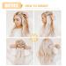 SEGO Clip In Hair Extensions 8 Part Set | 66cm Smooth Natural Ash Blonde & Silver Gray Mix | Premium Synthetic Hair - Buy Online on GoSupps.com